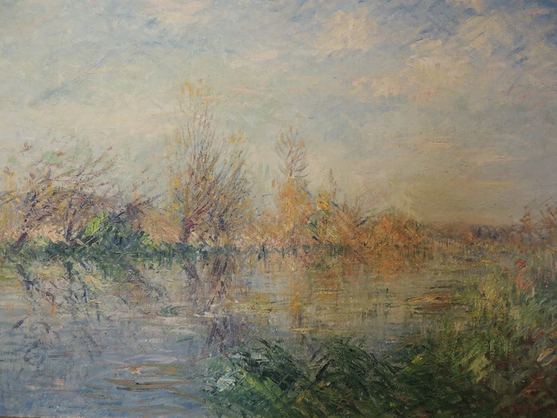 End of Autumn, Eure River at Vaudreuil - Gustave Loiseau