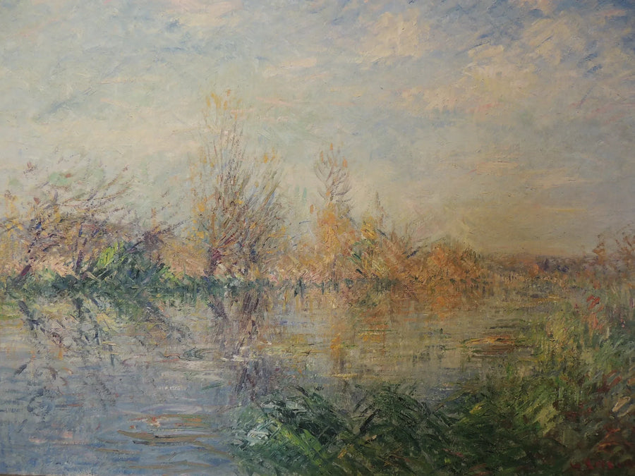 End of Autumn, Eure River at Vaudreuil - Gustave Loiseau