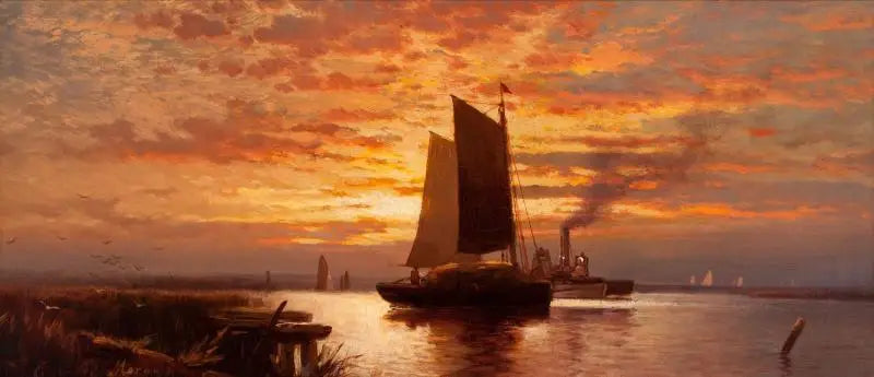 End of the Day, New York Harbor - Edward Moran