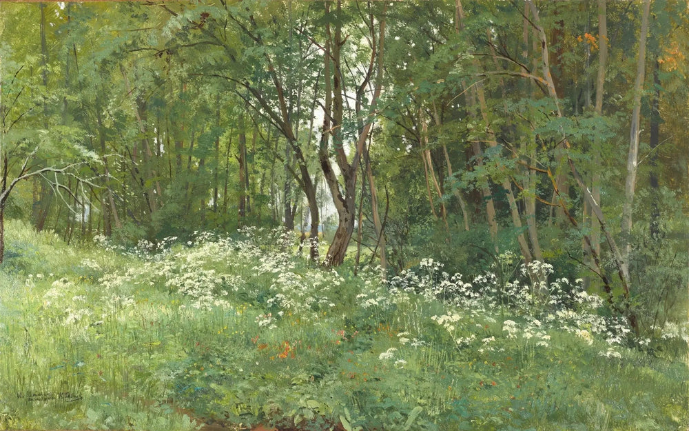 Fleurs à la lisière de la forêt - Ivan Chichkine image 1 copie de tableau peinte à la main