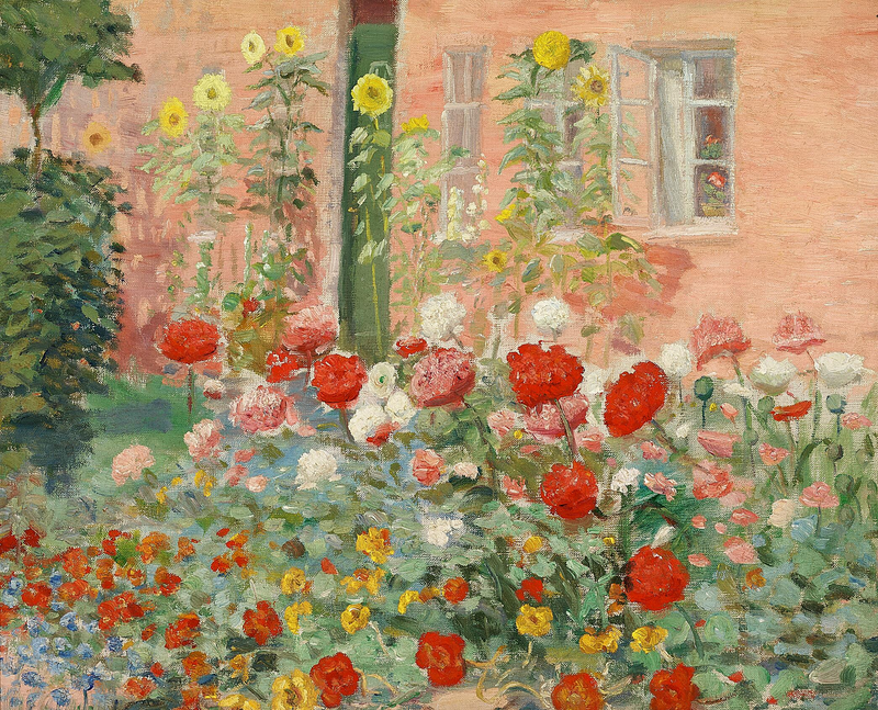 Flowers in the Ancher family garden in Markvej, Skagen. - Anna Ancher