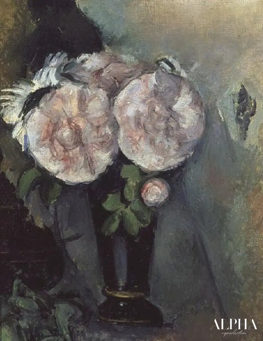 Fleurs dans un vase bleu I - Paul Cézanne - Reproductions de tableaux et peintures haut de gamme