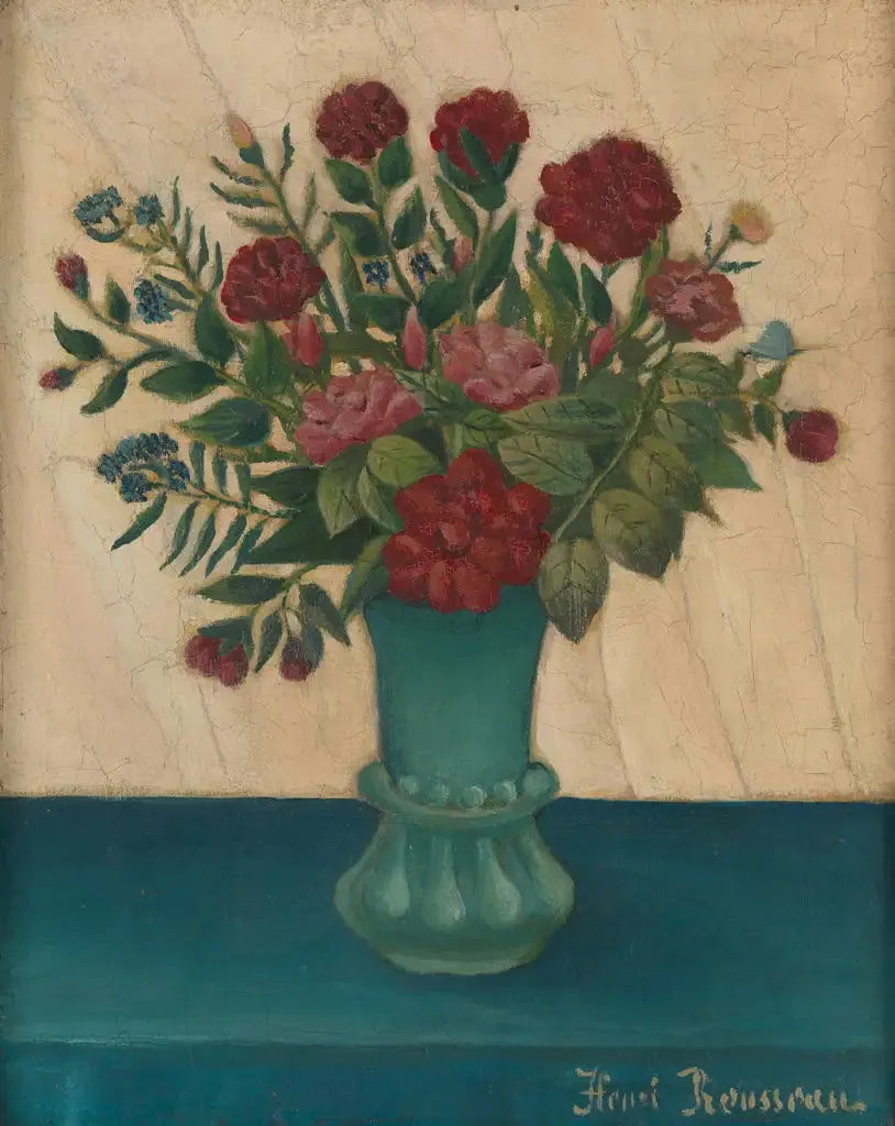 Flowers in a Vase - Henri Rousseau
