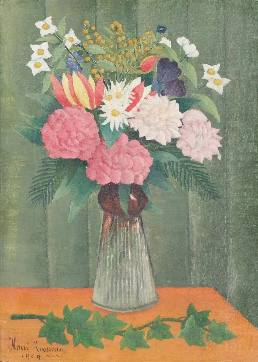 Flowers in a Vase - Henri Rousseau