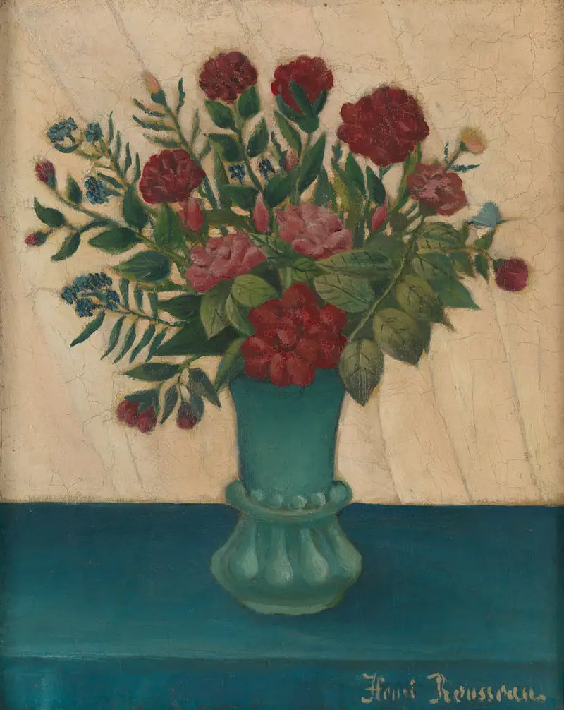 Flowers in a Vase - Henri Rousseau