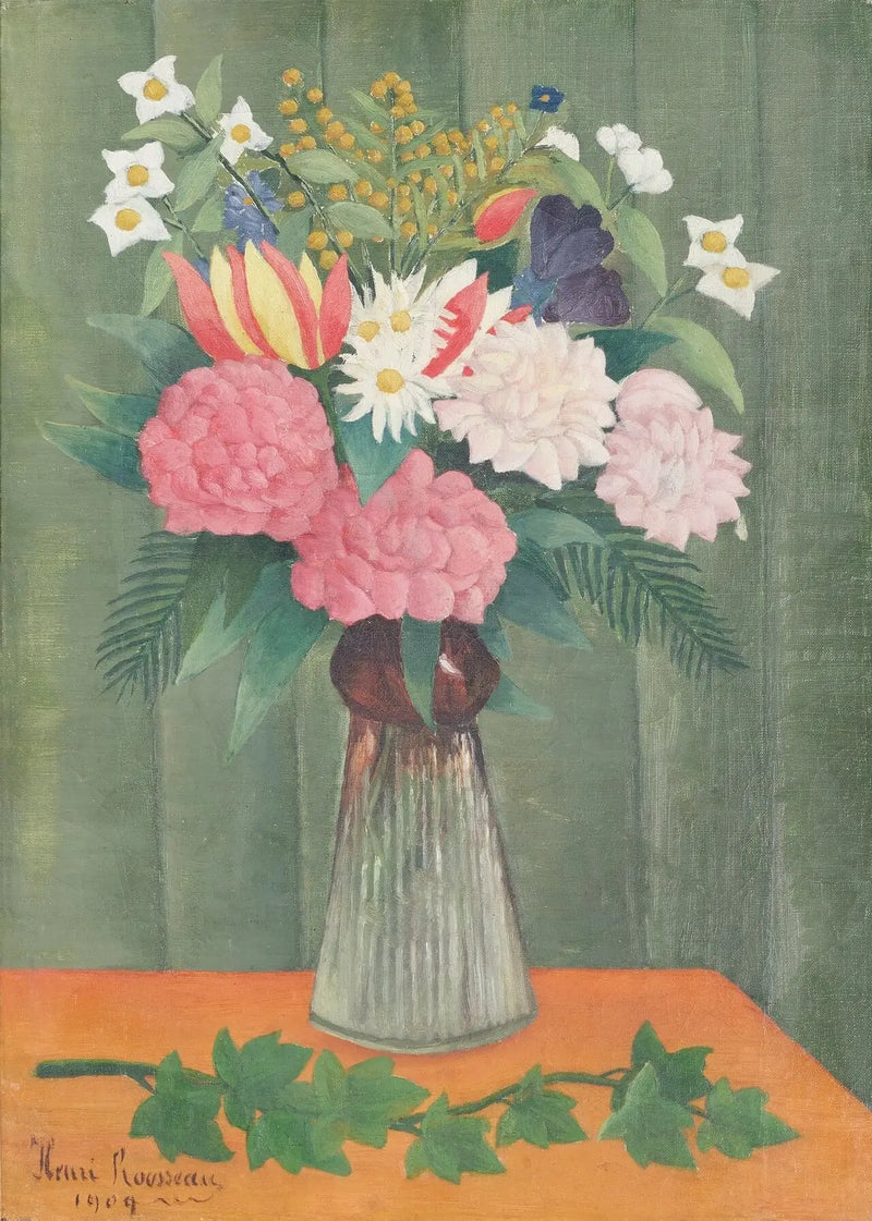 Flowers in a Vase - Henri Rousseau