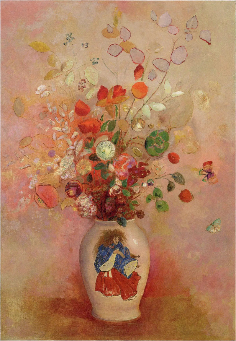 Flowers in a Japanese vase - Odilon Redon