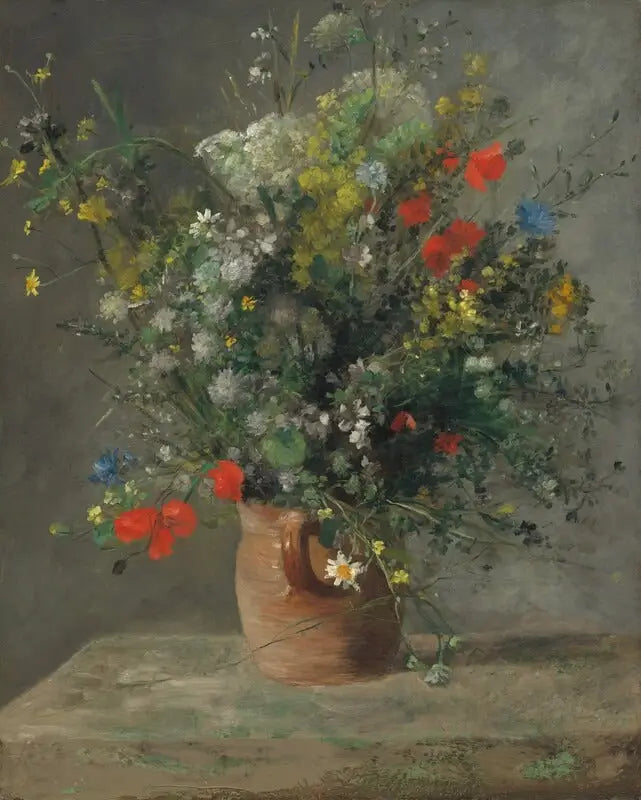 Flowers in a Vase - Pierre-Auguste Renoir