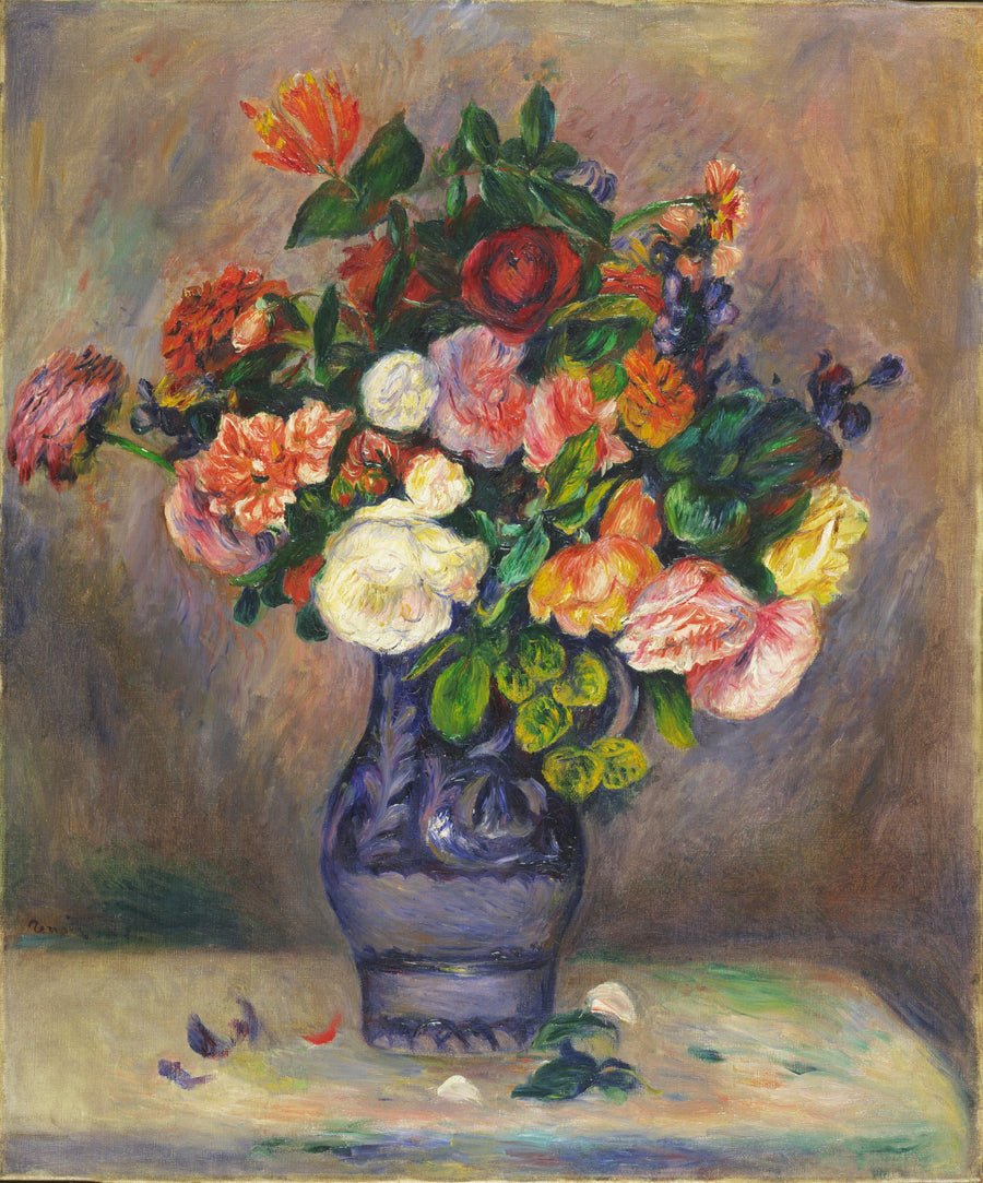 Flowers in a Vase - Pierre-Auguste Renoir