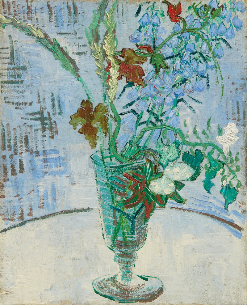 Flowers in a Glass - Vincent van Gogh