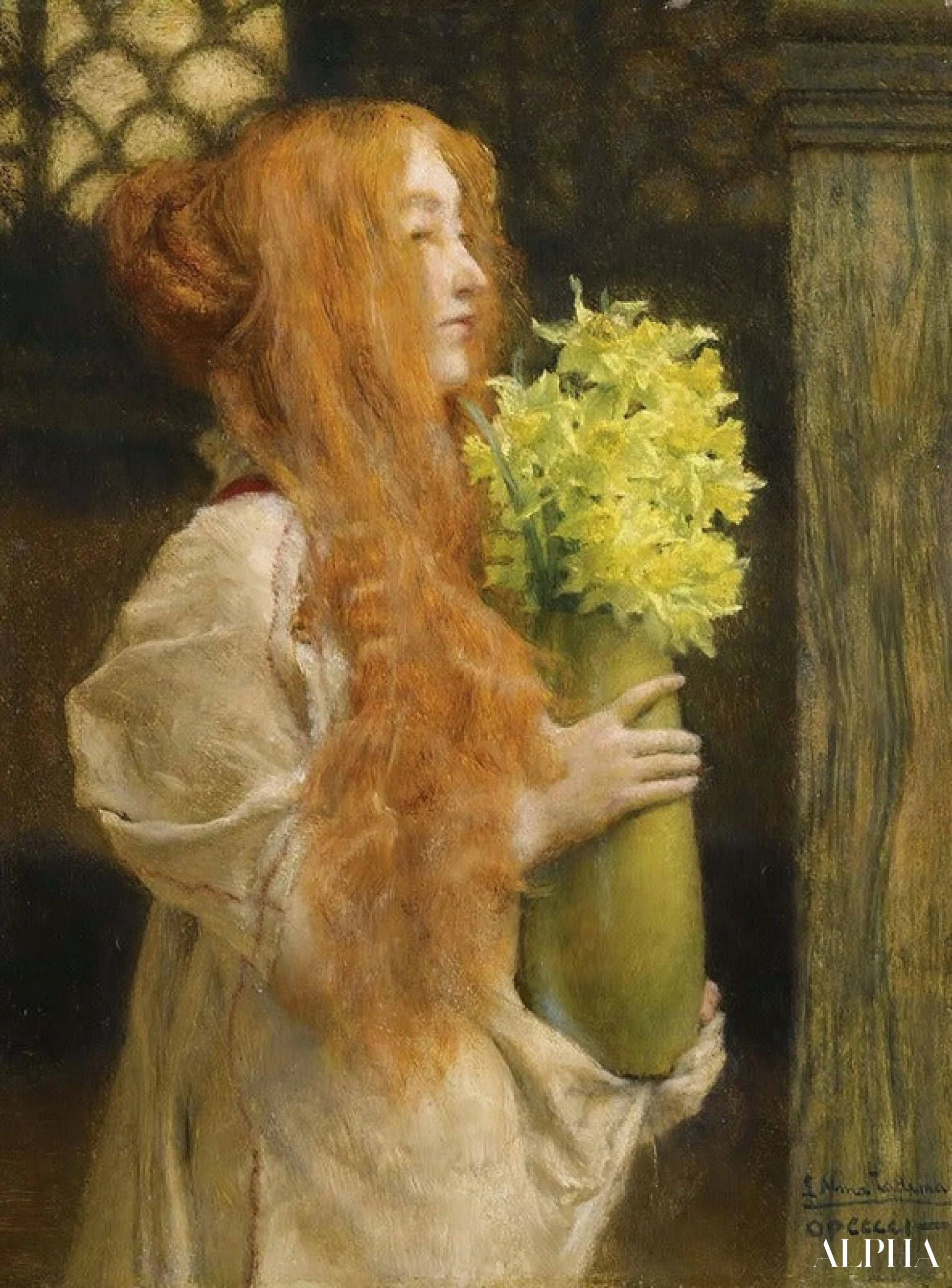 Spring Flowers - Lawrence Alma-Tadema Reproductions of Paintings in Oil