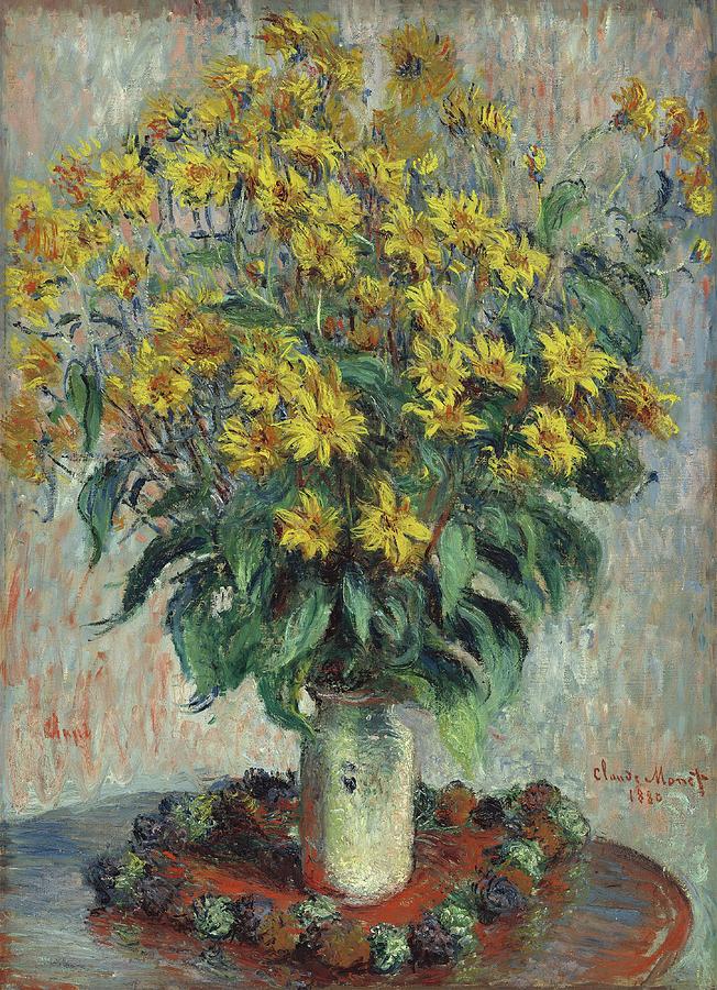 Jerusalem Artichoke Flowers - Claude Monet