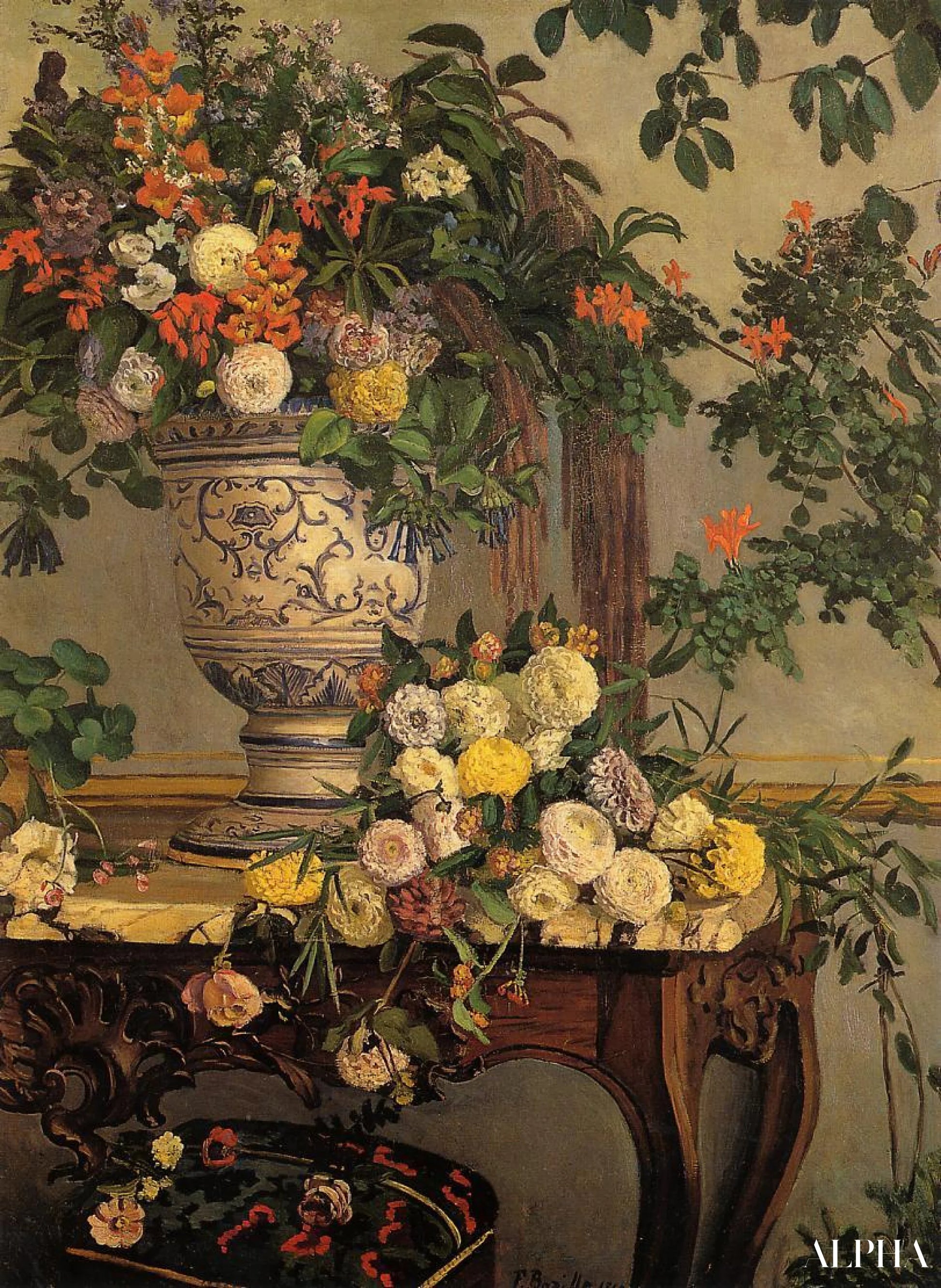 Flowers - Frédéric Bazille - High-end reproductions of paintings and artworks