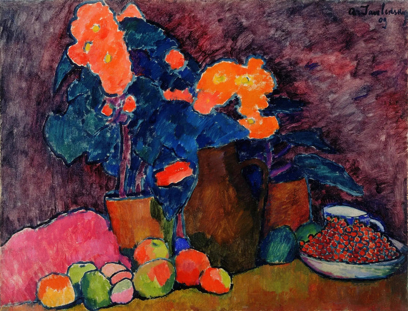 Flowers, Fruits et Jug - Alexej von Jawlensky
