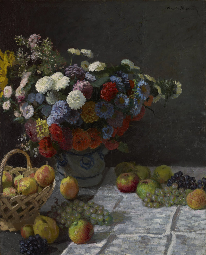 Life with Flowers and Fruits - Claude Monet