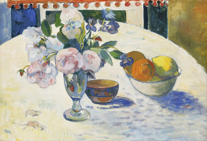 Flowers. Blue Iris, Oranges and Lemon - Paul Gauguin