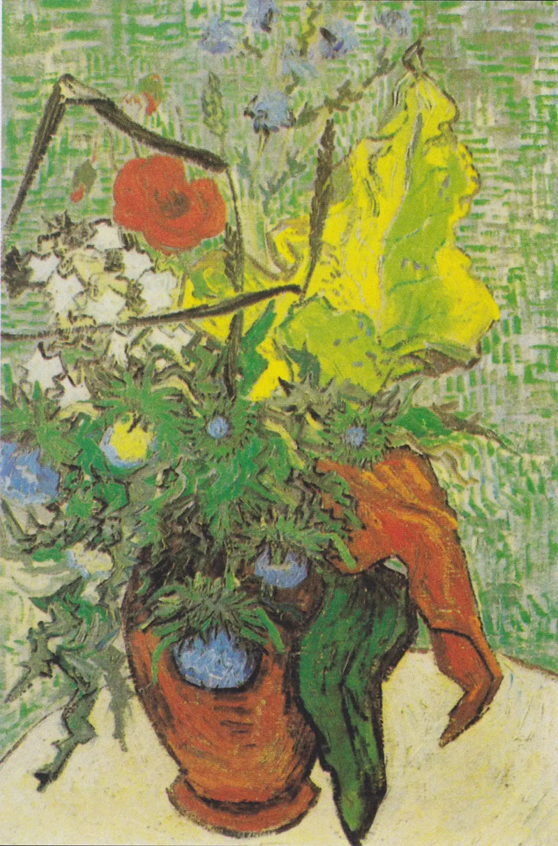 Wildflowers and Thistles in a Vase - Vincent van Gogh