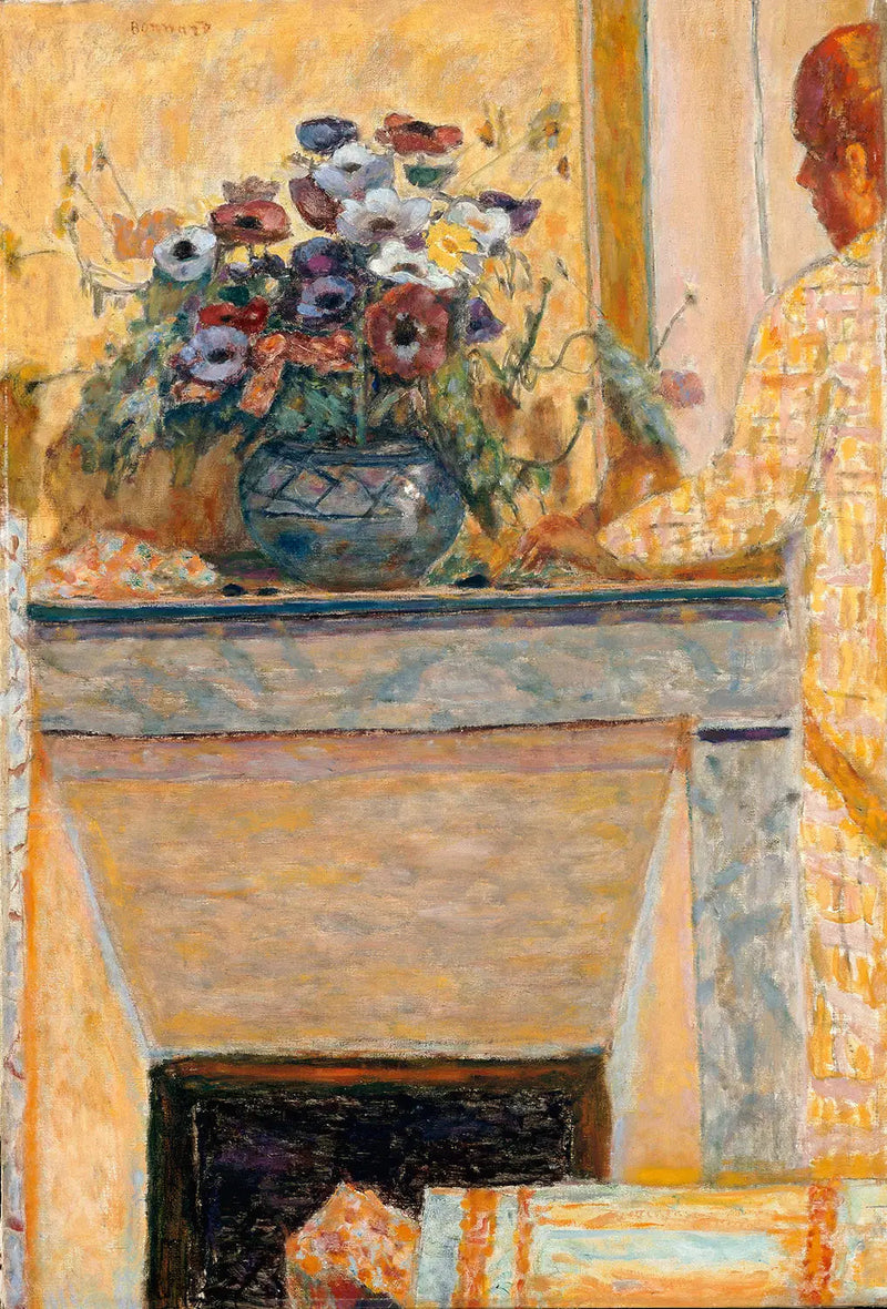 Flowers on a Mantelpiece in Cannet - Pierre Bonnard