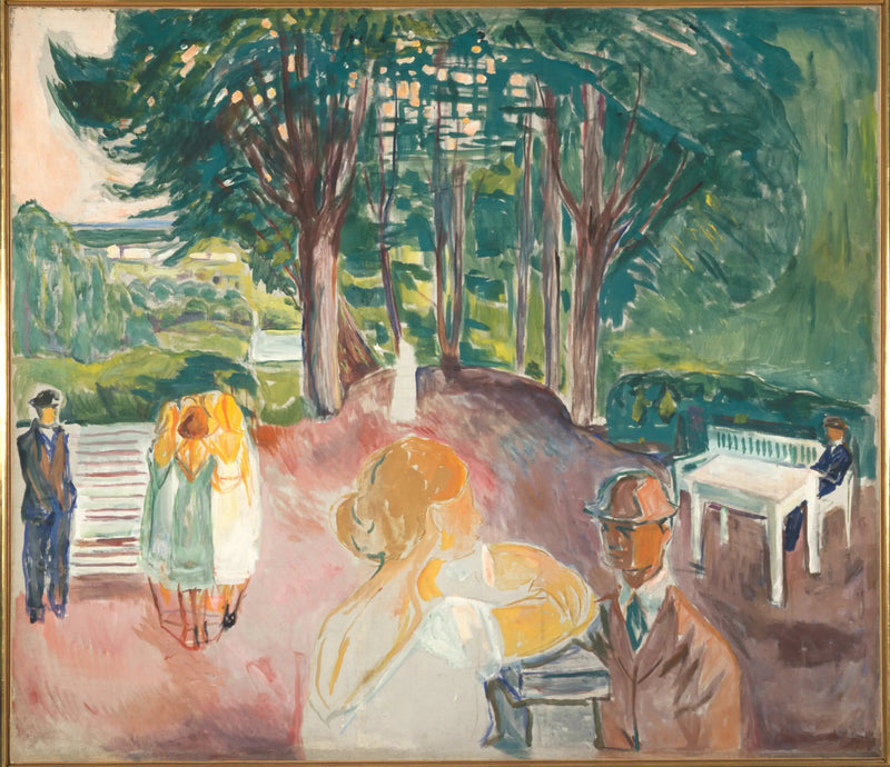 Flirt in the Park - Edvard Munch