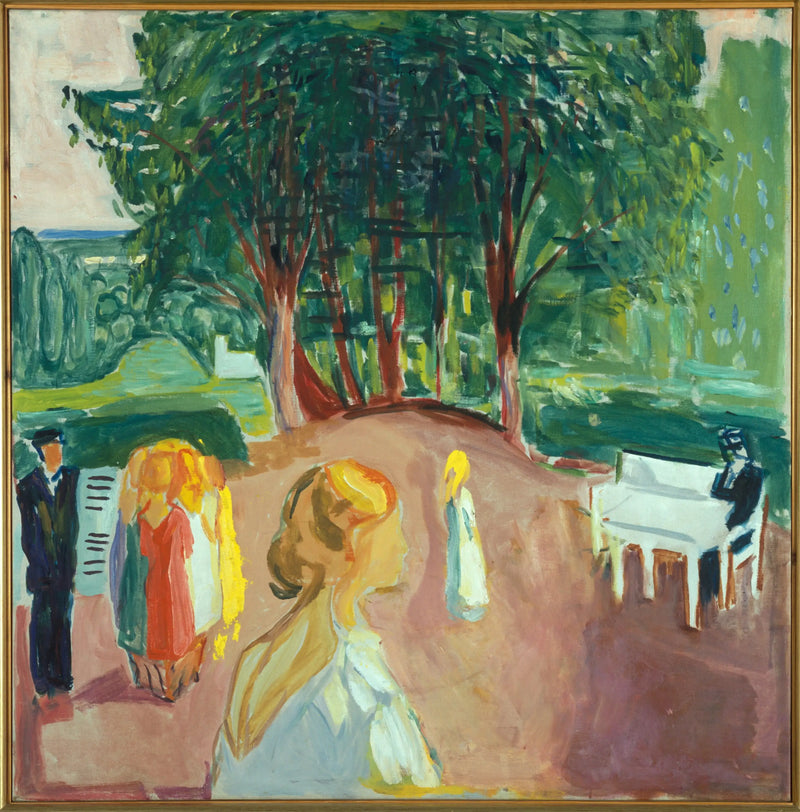 Flirt in the Park - Edvard Munch