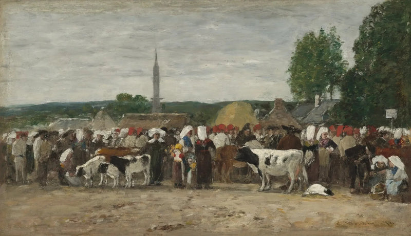 Fair in Brittany - Eugène Boudin