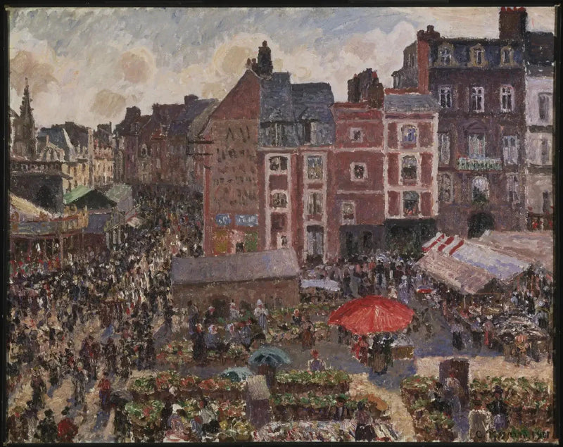 Fair on a Sunny Afternoon, Dieppe - Camille Pissarro