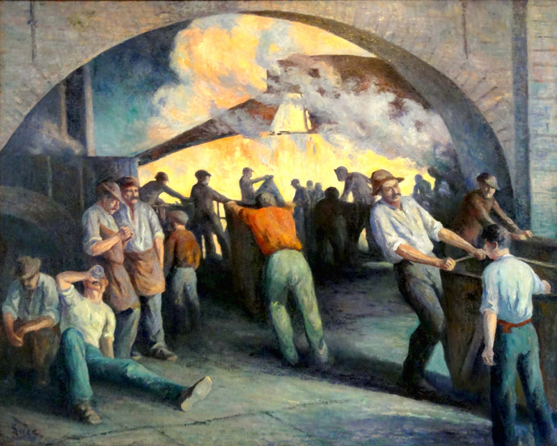 Foundry in Charleroi, the casting - Maximilien Luce