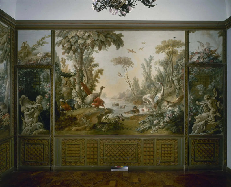 Fountain with two loves, one of whom is lying down - François Boucher
