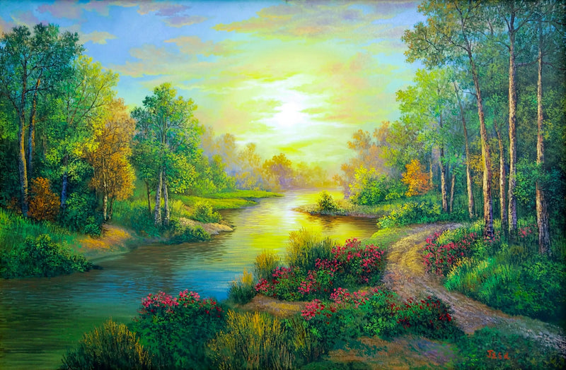 Forest and Rivers  | 90 x 60 cm