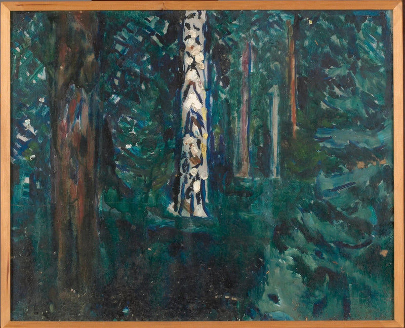 Forest with Birch Trunks - Edvard Munch