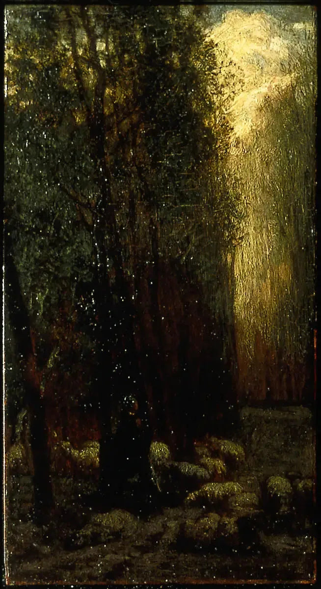 Forest with shepherdess and sheep - Jean-François Millet