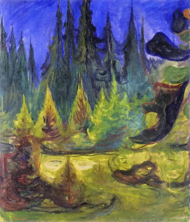 spruce forest - Edvard Munch