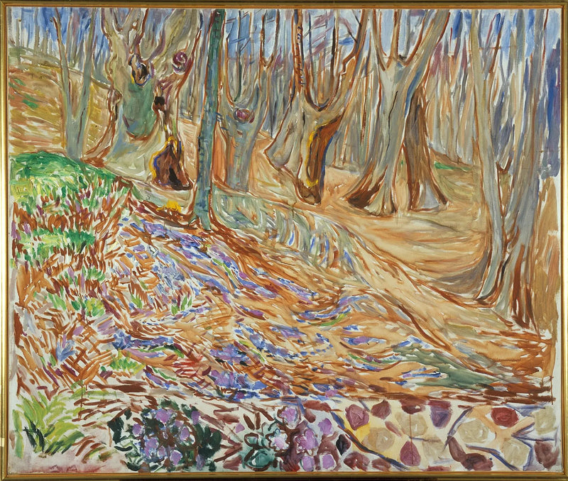 elm forest in spring - Edvard Munch
