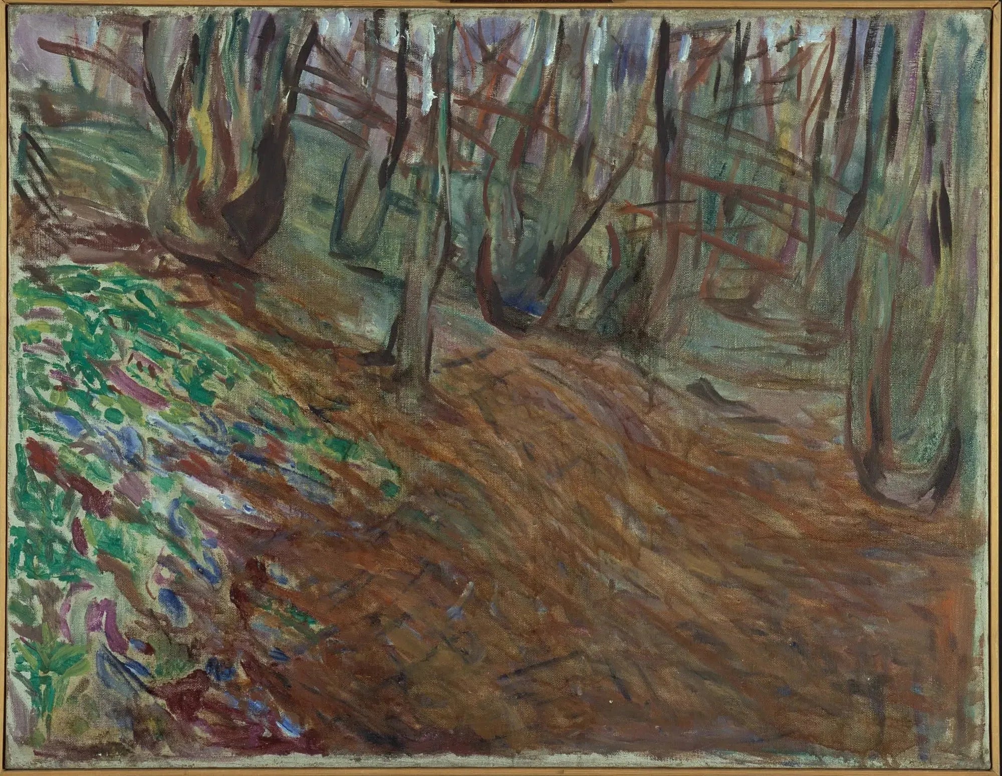 forêt d'ormes au printemps - Edvard Munch image 1 reproduction artisanale de tableau