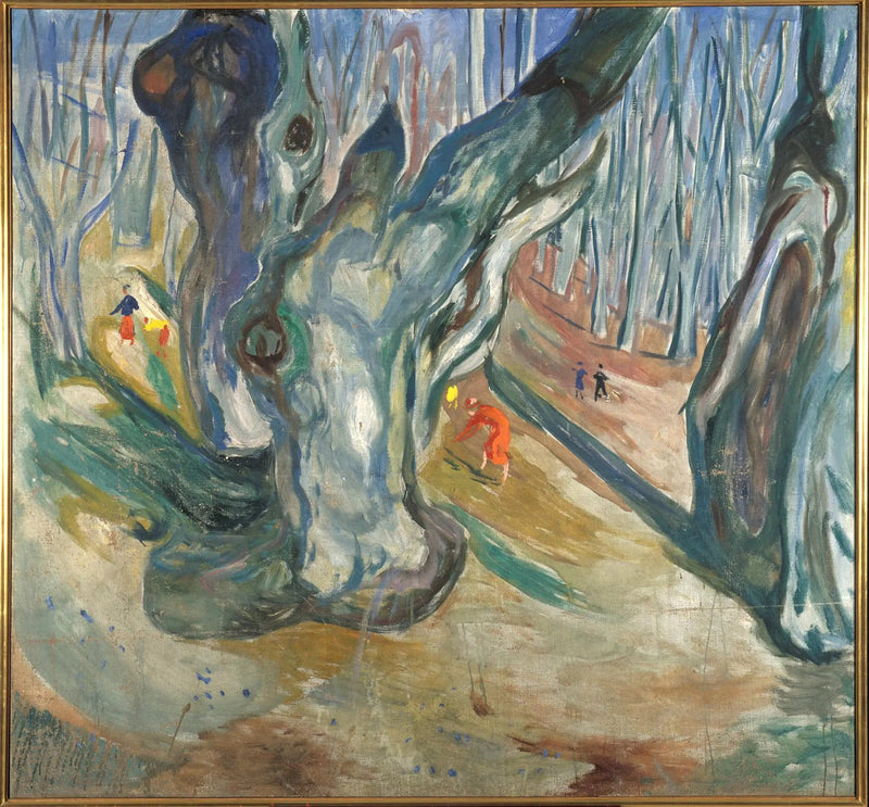 elm forest in spring - Edvard Munch