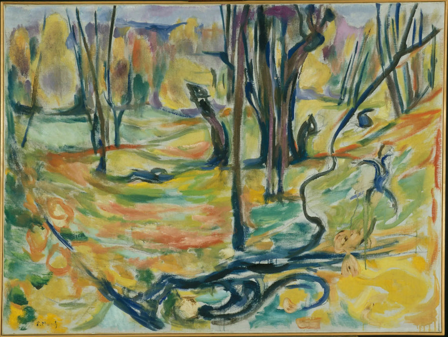 elm forest in autumn - Edvard Munch