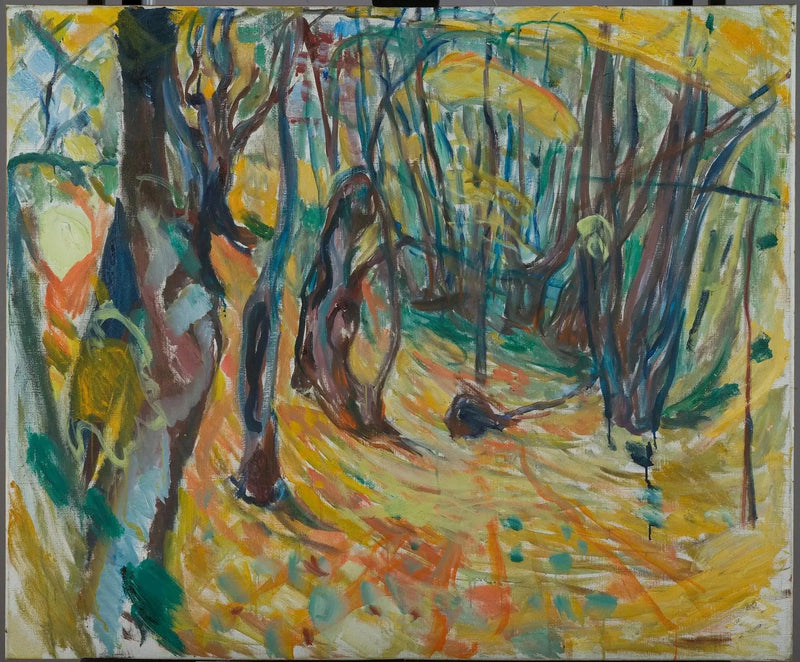 elm forest in autumn - Edvard Munch