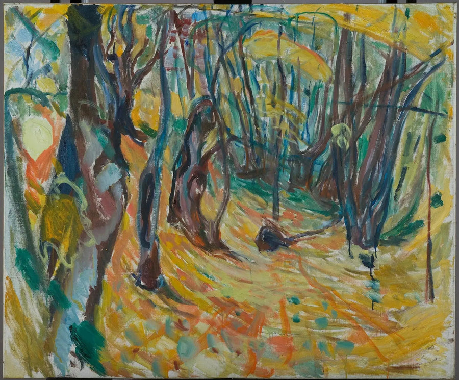 elm forest in autumn - Edvard Munch