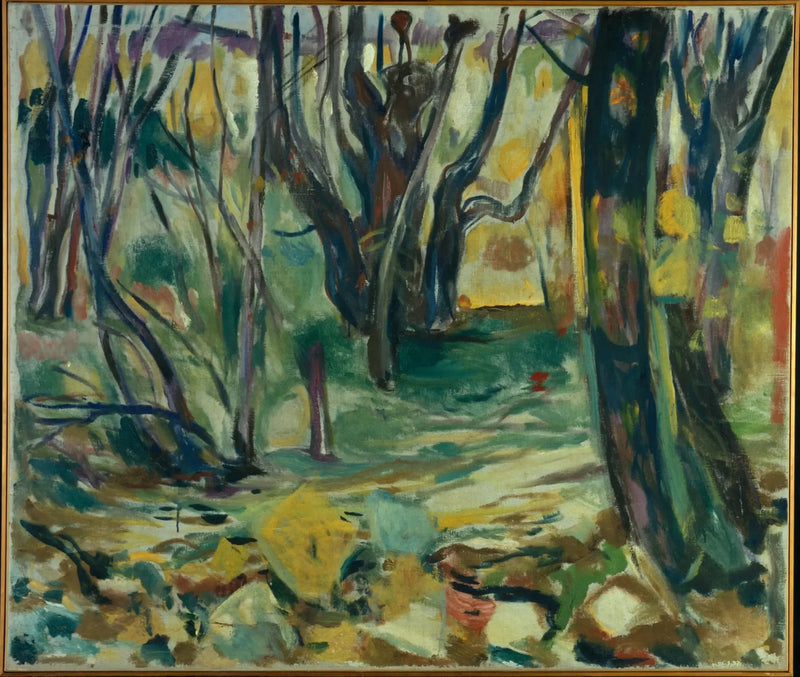 elm forest in autumn - Edvard Munch