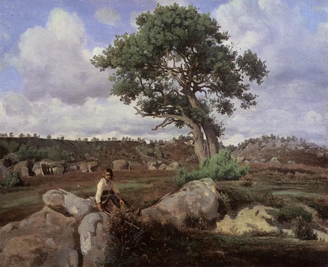 Forêt de Fontainebleau (Le Chêne) - Jean-Baptiste Camille Corot - Alpha Reproduction