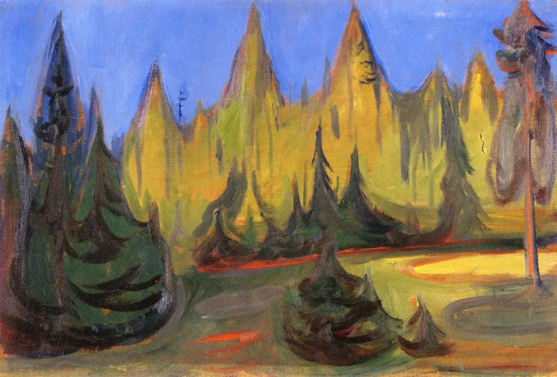 spruce forest - Edvard Munch