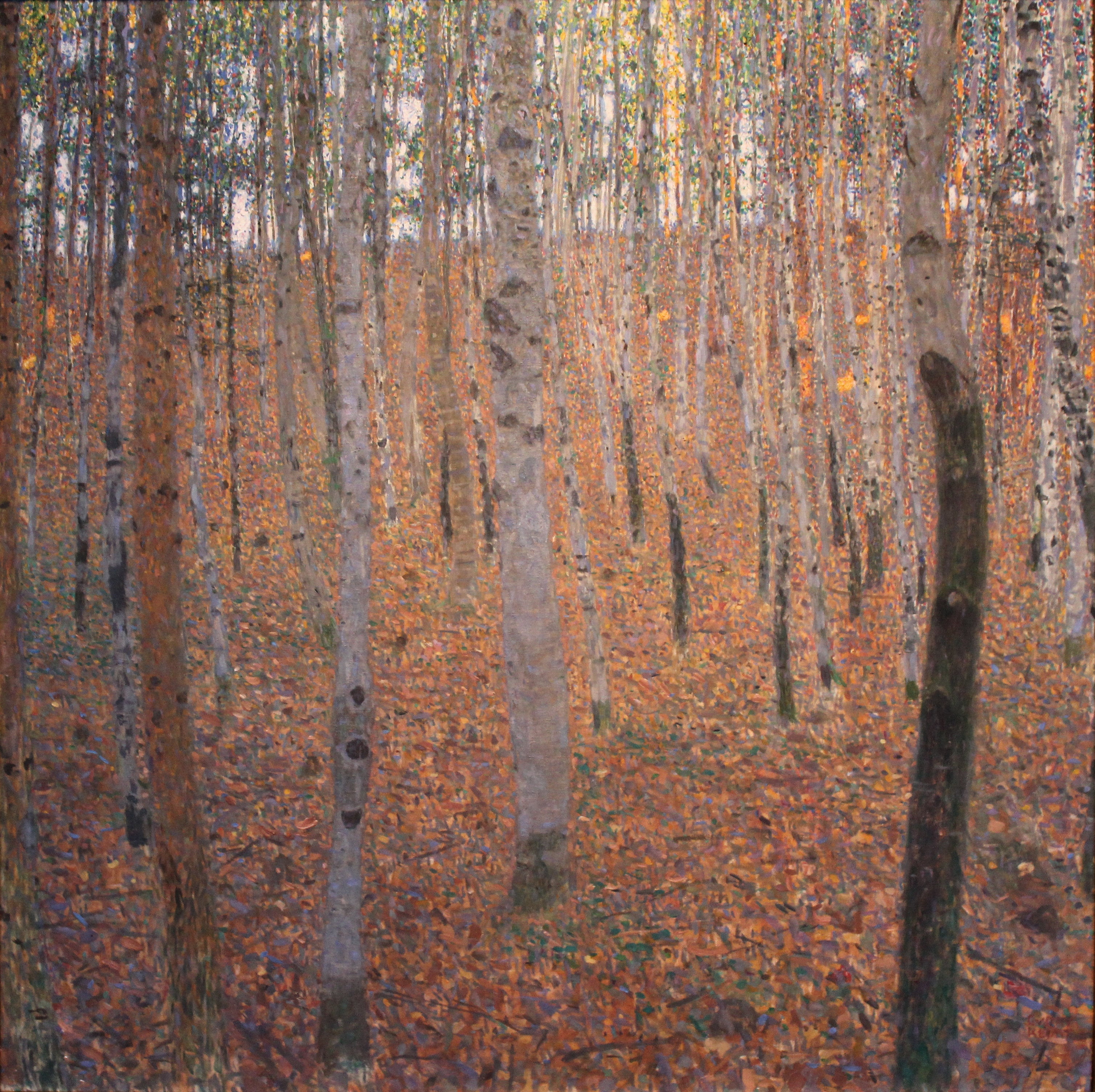 Reproduction du tableau « Forêt d'hêtres - Gustav Klimt » par Alpha Reproduction en peinture à l’huile