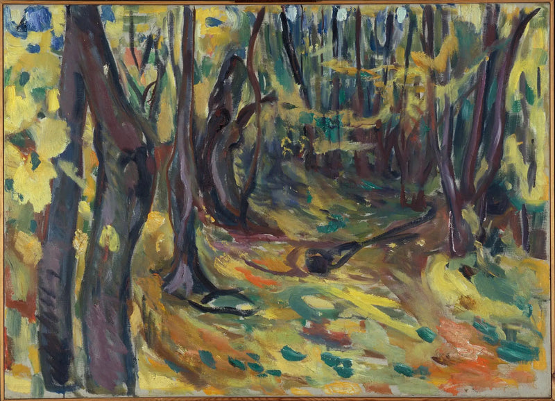 elm forest in autumn - Edvard Munch