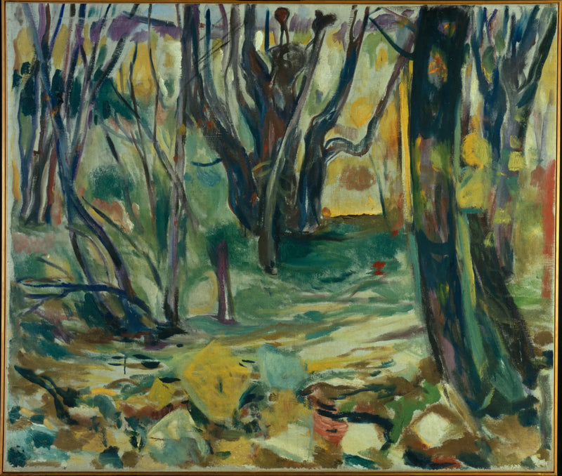 elm forest in autumn - Edvard Munch