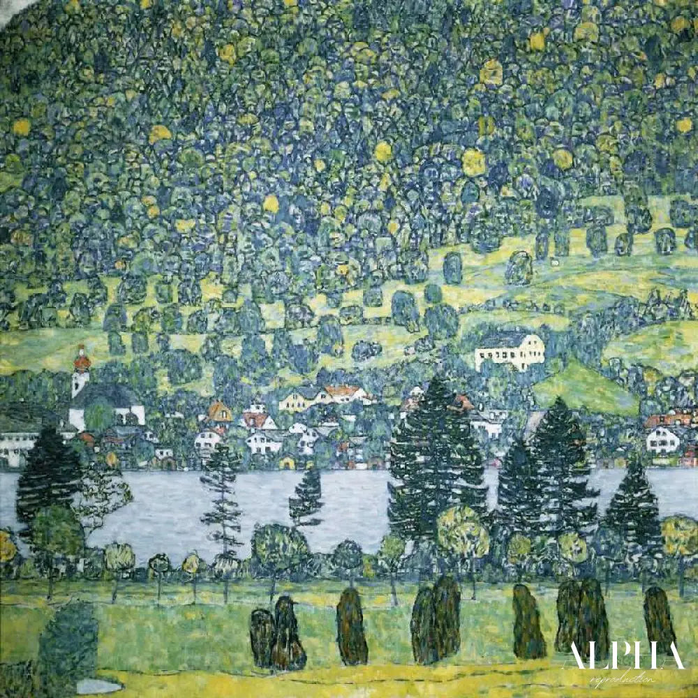 Forêt en pente Unterach au Attersee - Gustav Klimt - Reproductions de tableaux et peintures haut de gamme