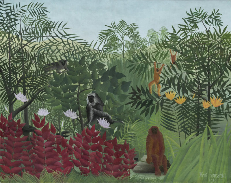 Tropical Forest with Monkeys - Henri Rousseau