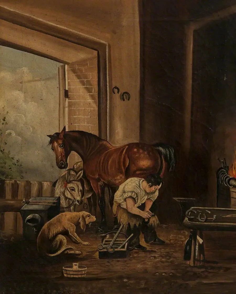 Blacksmith and Forge - Edwin Henry Landseer
