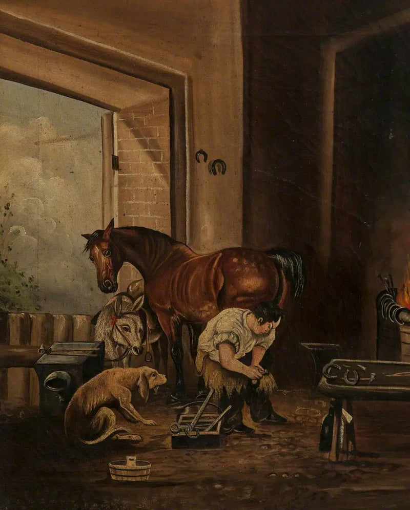 Blacksmith and Forge - Edwin Henry Landseer
