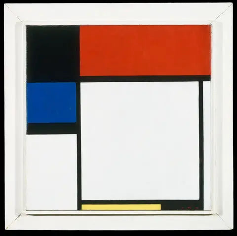Fox Trot B, with black, red, blue, and yellow - Piet Mondrian