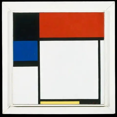 Fox Trot B, with black, red, blue, and yellow - Piet Mondrian